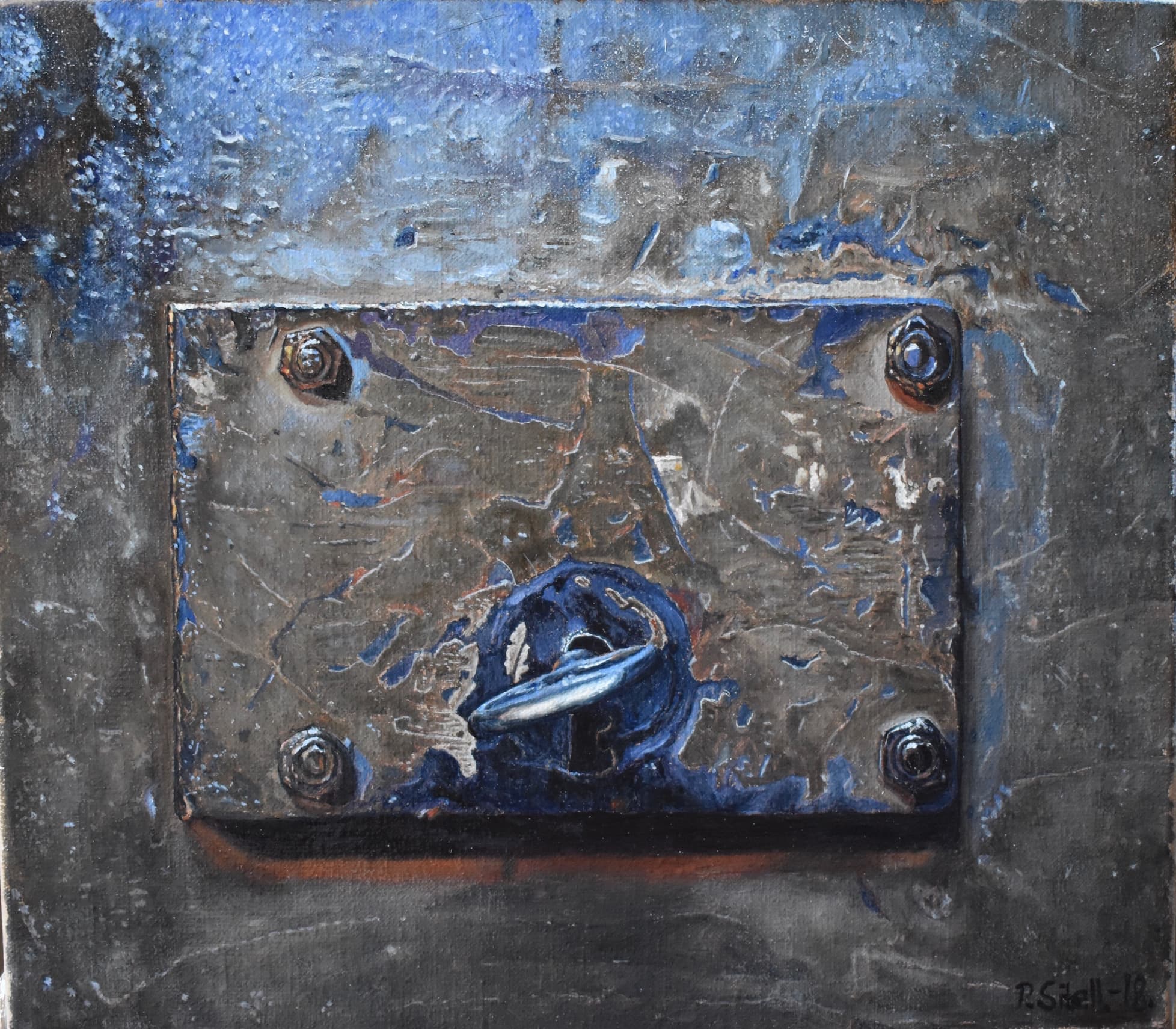 Painting - The door knob - Art and Poetry - Peter Sitell