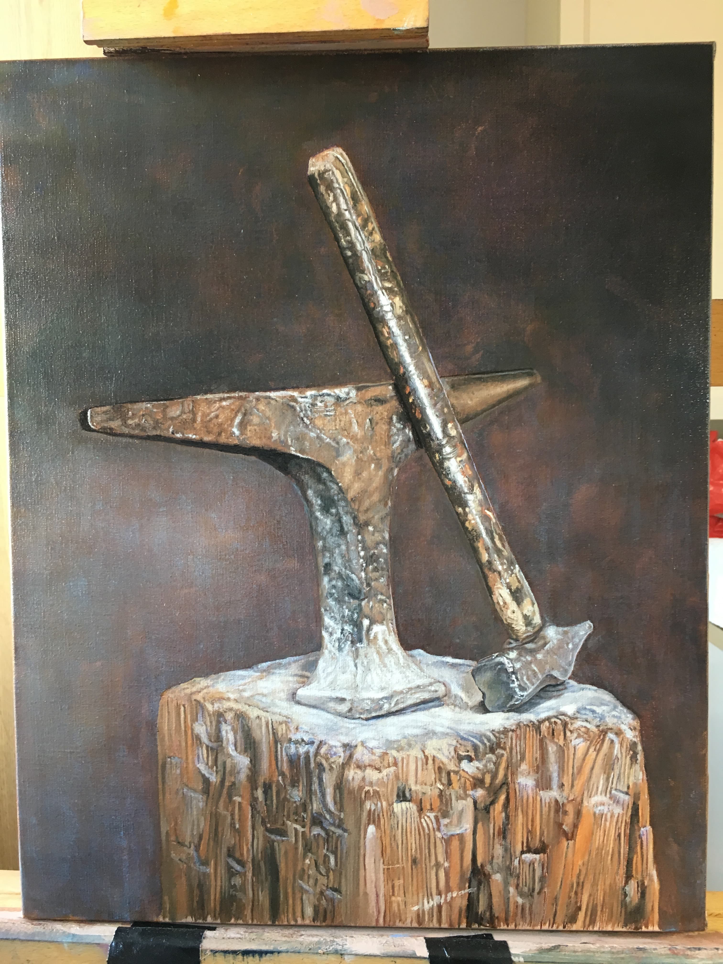 Painting - The hammer and the anvil - Art and Poetry - Peter Sitell