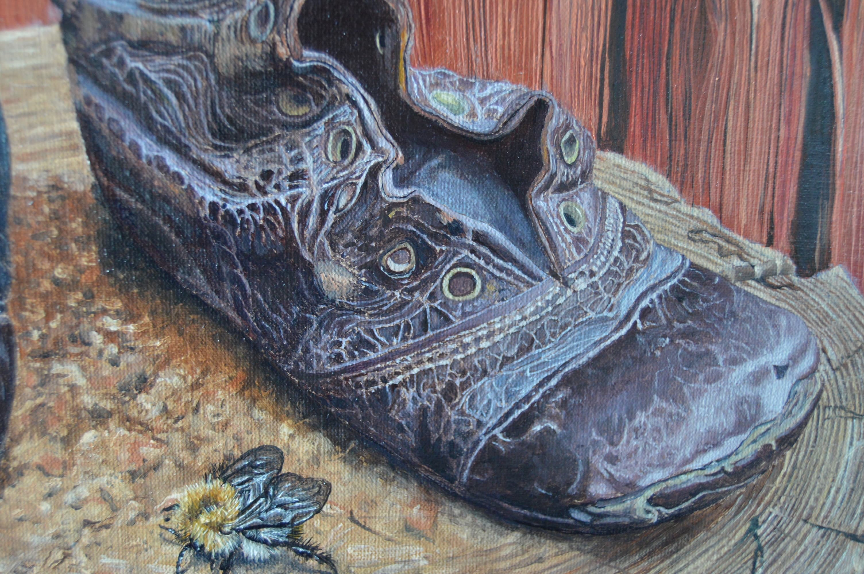 Painting - Detail of Children shoes - Art and Poetry - Peter Sitell