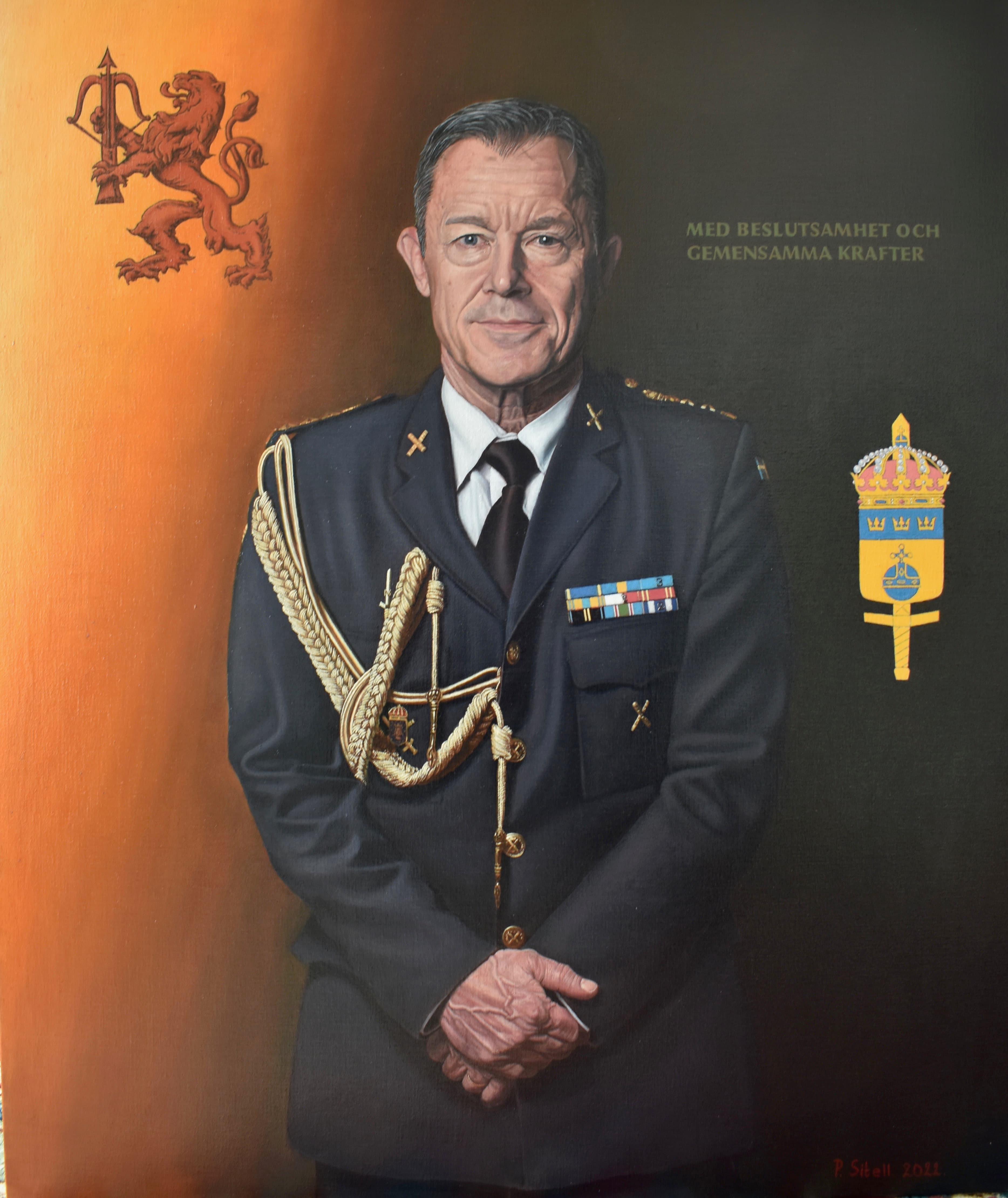 Painting - Portrait of Colonel Thomas Karlsson - Art and Poetry - Peter Sitell